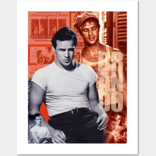 Marlon Brando Collage Portrait 1 Posters and Art